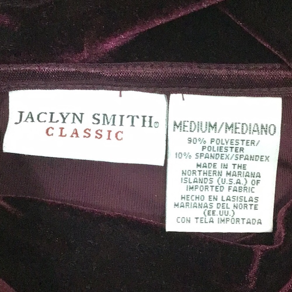 🍇Jaclyn Smith Purple Stretch Velvet Rhinestone Cowl-Neck Top - Picture 2 of 9